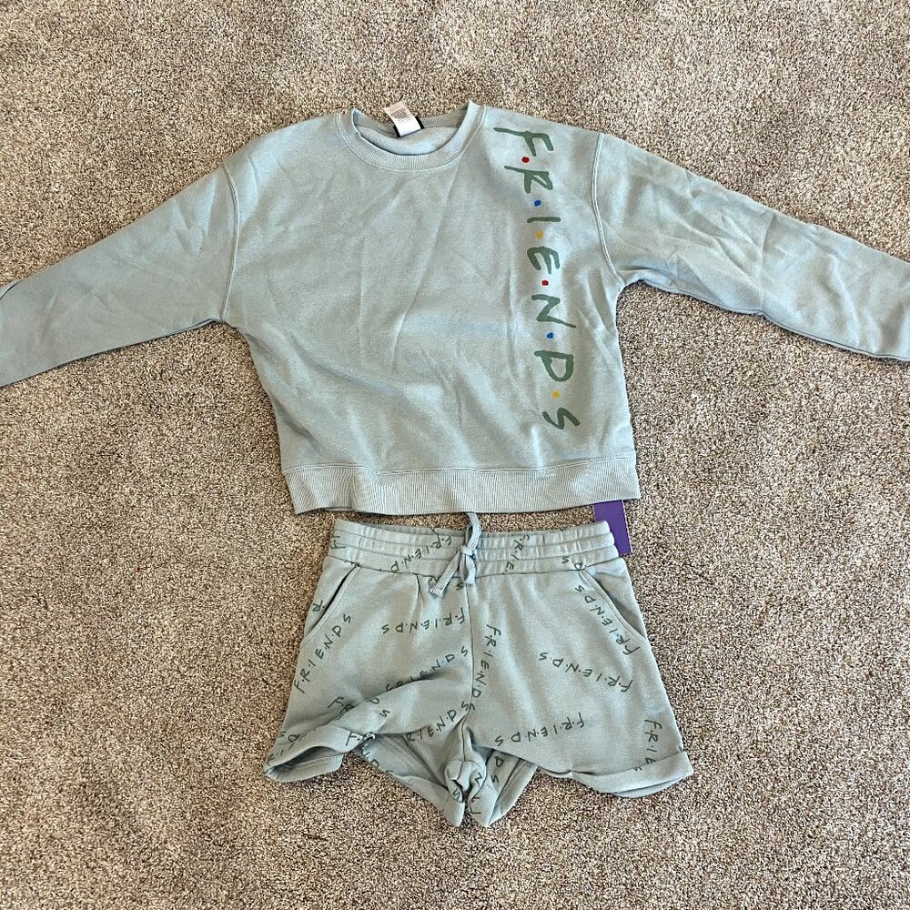 Friends Pajama/Sweat Shirt/Sweat Shorts Set NWT!!!